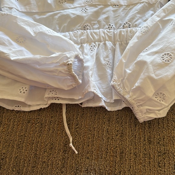 Ciao Lucia Olympia Top NWT in white NEW Sz XS eyelet 100% cotton blouse peplum - Picture 8 of 10